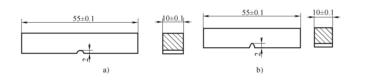 沖擊試驗(yàn)缺口和尺寸 沖擊試驗(yàn)缺口和尺寸